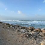 ים סוער – סערת חורף – חוף מרידיאן בחיפה (צילום: ירון כרמי)