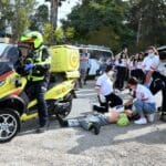 תצוגה של מד"א – הצלת חיים – הפנינג חווייתי למען 350 ילדים חולי סרטן וילדים עם צרכים מיוחדים (צילום: ארז שטיינר)