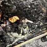 שרפה שהחלה בסדין חשמלי גרמה לנזק כבד לדירה בקריית אתא (צילום: כבאות והצלה)