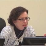 עינת קליש רותם בישיבת המועצה (צילום מסך: עיריית חיפה)