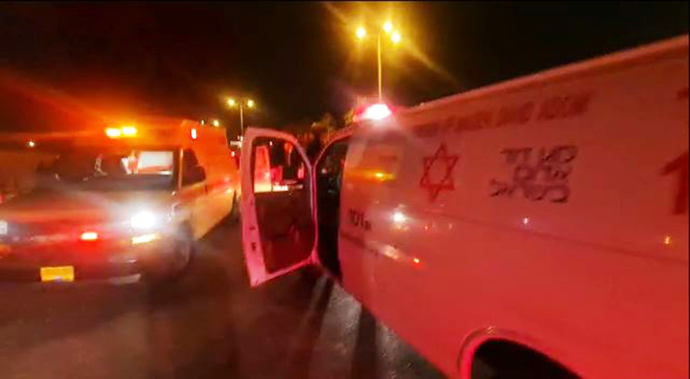 ארבעה פצועים עם פציעות חודרות ברחוב חלוציה התעשייה בחיפה (צילום: מד"א)