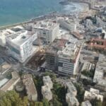 חיפה • רמב"ם והחוף השקט ברקע (צילום רחפן: מרום בן אריה)