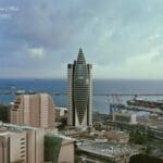 חיפה • קריית הממשלה – בניין הטיל (צילום רחפן: מרום בן אריה)