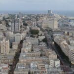 חיפה •רחוב העצמאות העיר התחתית (צילום רחפן: מרום בן-אריה)