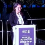 שרית גולן בטקס יום הזיכרון בשכונת קריית אליעזר בחיפה (צילום: אדיר יזירף)