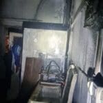 שריפה בדירת מגורים ברחוב החלוץ בחיפה (צילום: כבאות והצלה)