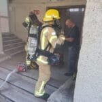 בית ספר בחיפה מפונה כעת בשל שריפה בארון חשמל (צילום: כבאות והצלה)