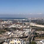 חיפה • צומת הצ'ק פוסט ומפרץ חיפה (צילום: ירון כרמי)