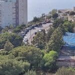 פקק תנועה בדרך צרפת   מול בית הלוחם (צילום: אורית גולקו)
