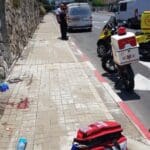 הולך רגל נפגע בתאונת דרכים (צילום: דוברות ארגון הצלה)