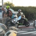 תאונת קטנוע בשדרות הנגנה פינת דרך צרפת (צילום: ירון כרמי)