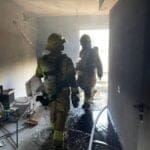 שריפה בדירת מגורים בקריית אתא (צילום: כבאות והצלה)