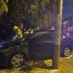 שריפת כלי רכב התפשטה לכבלי חשמל – רחוב אלנבי בחיפה (צילום: כבאות והצלה)