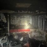 דירה שנשרפה ברחוב יוסף הגידם בחיפה (צילום: כבאות והצלה)