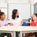 מנהלת בית הספר ג'יזל עבסאוי • בית הספר הדו לשוני בחיפה (צילום: יאיר מיוחס)