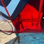 נמרוד משיח והמפרש האדום • אליפות ישראל בגלישה אולימפית על דגם IQ-FOIL • חיפה 2022 ההכנות לזינוק הראשון (צילום: שרון גזית)