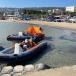 סירות השיפוט • אליפות ישראל בגלישה אולימפית על דגם IQ-FOIL • חיפה 2022 ההכנות לזינוק הראשון (צילום: שרון גזית)