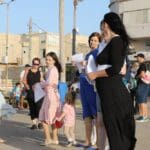 מצוות "תשליך" בחוף בת גלים בחיפה (צילום: דרור שמילוביץ)