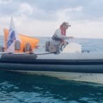 סירת הליווי של שייט חיפה במשחה בת גלים (צילום: ליאור אלפסי, יו״ר שייט חיפה)