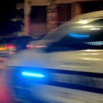 ניידת משטרה בתנועה – חיפה (צילום: ירון כרמי)