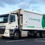 משאית איסוף חומר מחזור – חברת אינפיניה (צילום: ירון כרמי)