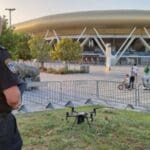 שוטרי משטרת ישראל באיצטדיון סמי עופר בחיפה (צילום: משטרת ישראל)