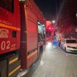 שריפה במבנה נטוש ברחוב סירקין בחיפה (צילום: כבאות והצלה)