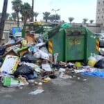 אשפה ברחובות קריית אליעזר בחיפה – שביתה – סכסוך עבודה בעיריית חיפה (צילום: אדיר יזירף)