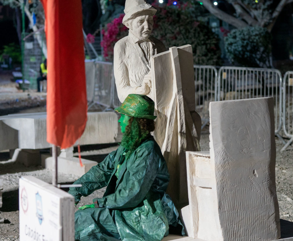 פסטיבל הפסלים הבינלאומי הראשון בקריית ביאליק (צילום: חי פה-TV)