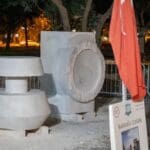 פסטיבל הפסלים הבינלאומי הראשון בקריית ביאליק (צילום: חי פה-TV)
