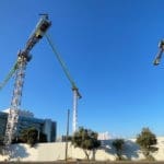 מנופים – בניה חדשה של בניין אינטל – מת"ם – חיפה (צילום: ירון כרמי)