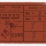 כרטיס כניסה ל"עין דור" – אוסף שושנה וירמיהו (ירי) רימון – באדיבות ארכיון מוזיאון העיר חיפה
