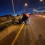 תאונת דרכים בדרך יגאל ידין בחיפה – ארבעה פצועים קל (צילום: איחוד הצלה)