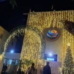 מבט מהכביש אל החזית -כנסיית יוחנן הקדוש בערב קונצרט אלכרמל בניצוח אלבר בלאן (צילום: רחלי אורבך)