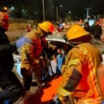 תאונת דרכים קשה בעיספיא • 4 פצועים ורכב מעוך (צילום: כבאות והצלה)