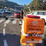 תאונה בכביש 722 סמוך לצומת יקנעם (צילום: איחוד הצלה)