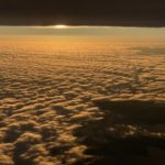 עננים בשקיעה – צילום ממטוס (צילום: ירון כרמי)