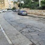כביש הרוס ברחוב מרסיי (צילום: חנן מרקוביץ)