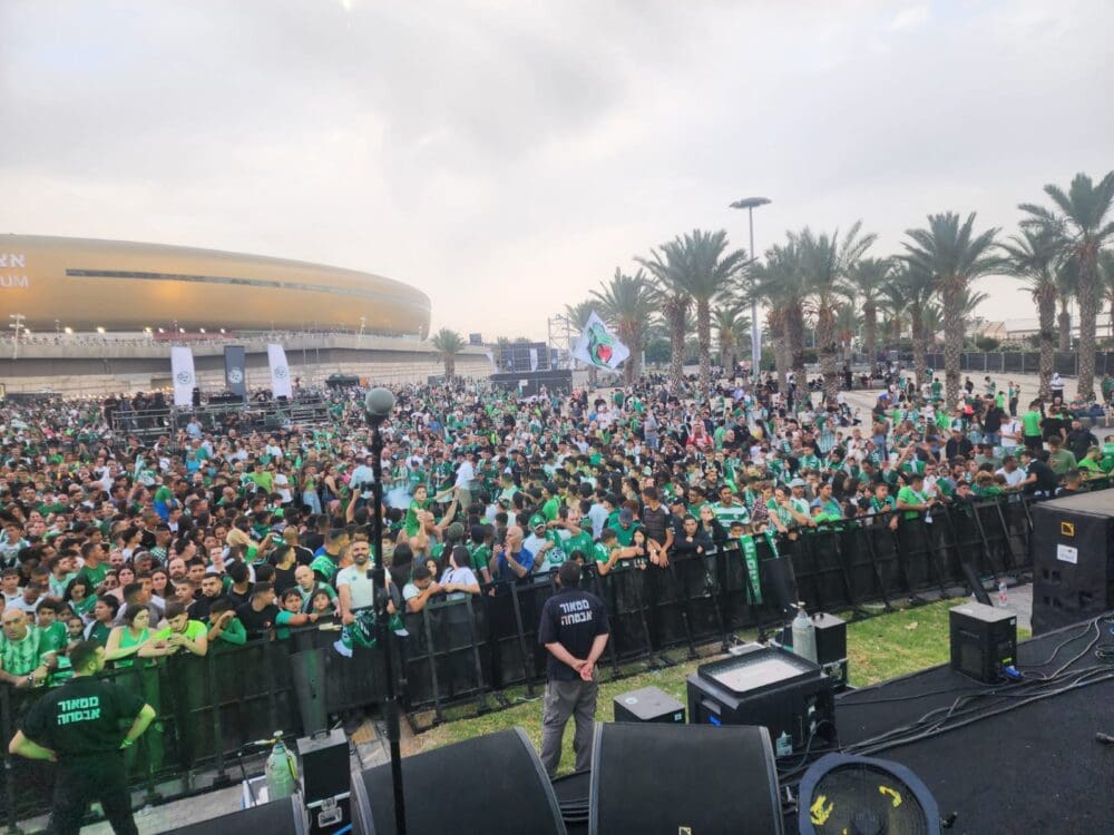חגיגות האליפות של מכבי חיפה (צילום: יוסף הירש)