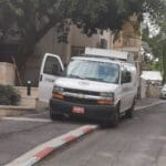 רכב משטרה בזירת הרצח (צילום:סמר עודה – כרנתינג'י)