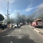 שריפה במבנה מגורים במוריה (צילום: כבאות והצלה)