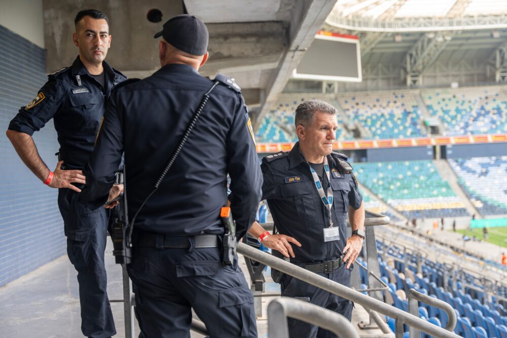 הערכות משטרת ישראל לקראת משחק הכדורגל בסמי עופר (קרדיט: דוברות המשטרה)