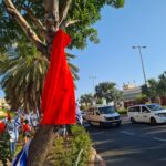 הפגנה נגד ההפיכה המשטרית – יום השיבוש – הפגנה מול בית הדין הרבני בחיפה (צילום: יעל הורוביץ)