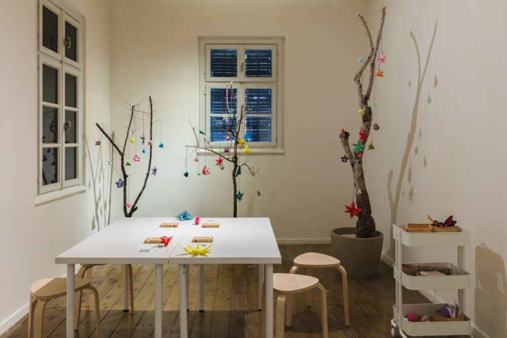 חדר אוריגמי תערוכת הפרח (צילום: לנה גומון)
