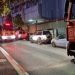 שריפה – ארון חשמל עלה באש בבית החולים בני ציון בחיפה ( צילום: כבאות והצלה)
