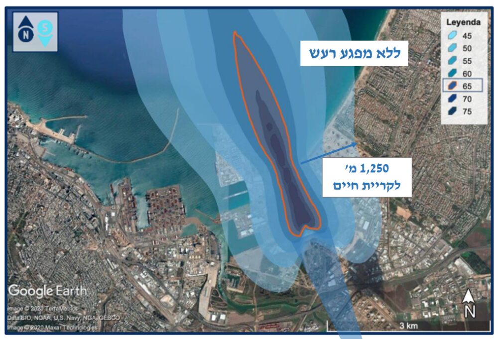 השפעת הרעש של נחיתות מטוסים בינוניים - שדה התעופה של חיפה - אזורים ללא מפגע רעש (עו"ד דביר לנגר)
