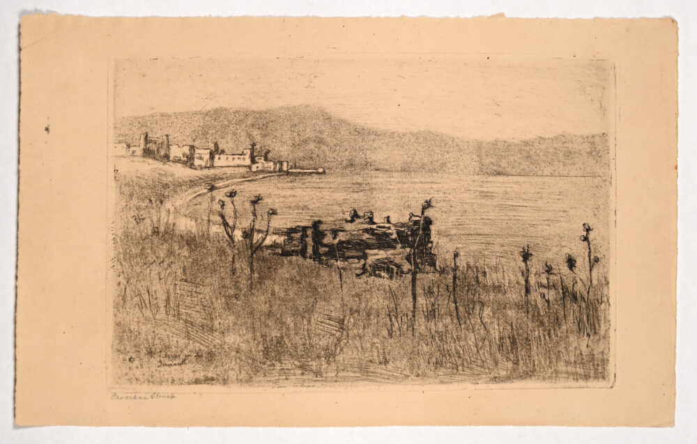 מבט לטבריה, 1905, מתוך אוסף מוזיאון הרמן שטרוק (צילום: יבגני איידל)