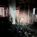 מבנה מגורים פרטי בדאליית אל כרמל נשרף (צילום: כבאות והצלה)