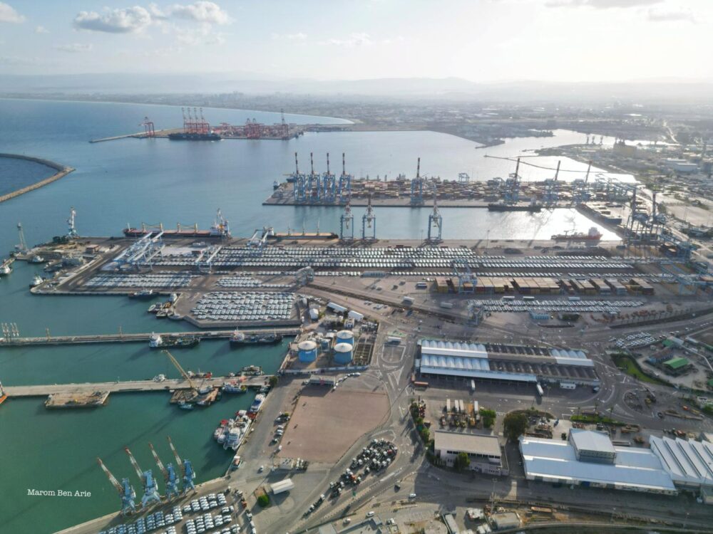 נמל חיפה (צילום רחפן: מרום בן-אריה)