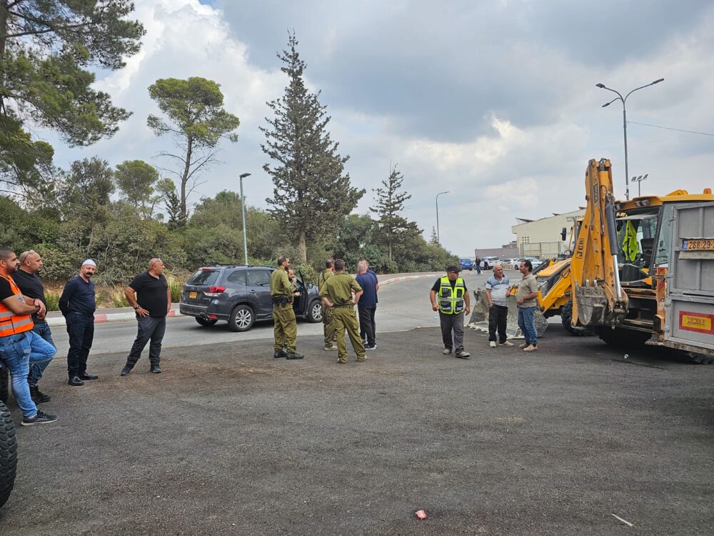 במסגרת היערכות המועצה המקומית עספיא לאפשרות של מלחמה - התקיים תרגיל מוכנות מכלול הנדסה לחירום (צילום: המועצה המקומית עספיא)